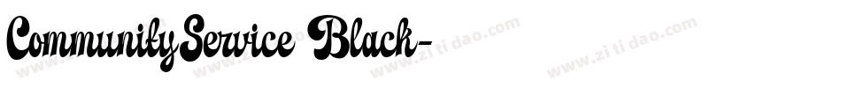 CommunityService Black字体转换